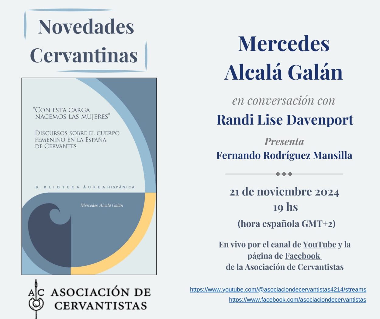 Presentación del libro Con esta carga nacemos las mujeres, de Mercedes Galán